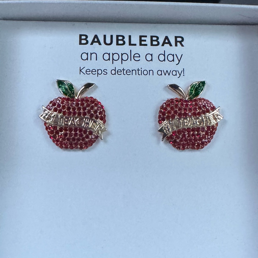 BaubleBar #1 Teacher Apple Earrings